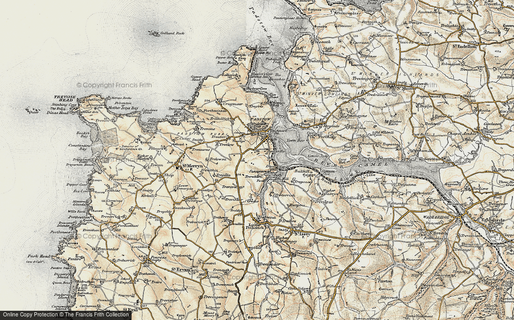 Old Map of Dinas, 1900 in 1900