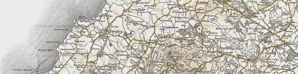 Old map of Wyddgrug in 1903