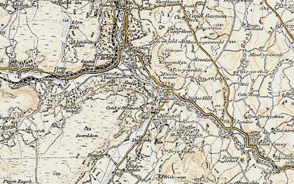 Old map of Dinas Mawr in 1902-1903
