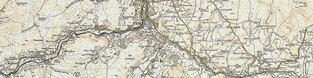 Old map of Dinas Mawr in 1902-1903
