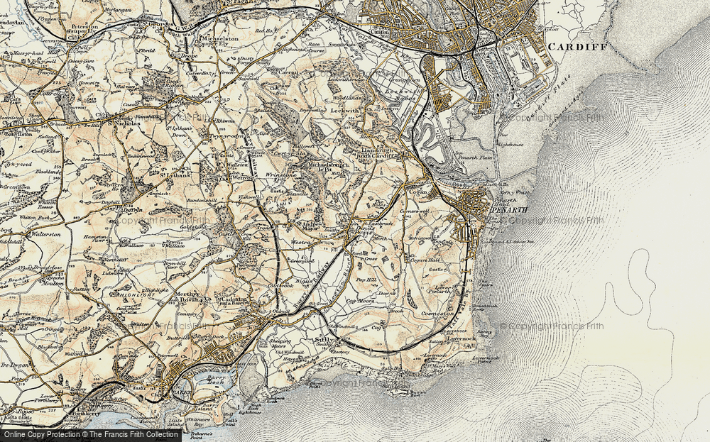 Old Map of Dinas Powis, 1899-1900 in 1899-1900
