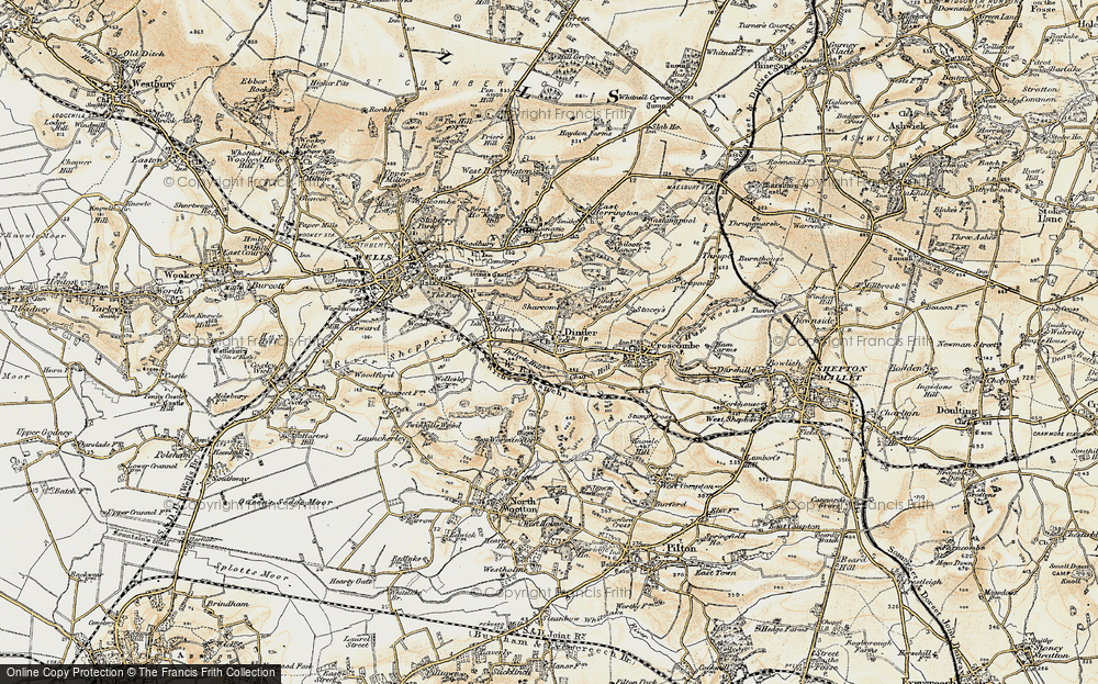 Old Map of Dinder, 1899 in 1899