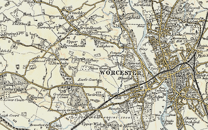 Old map of Dines Green in 1899-1902