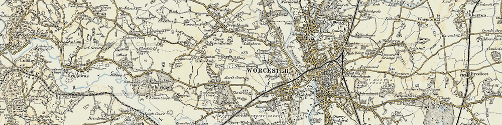 Old map of Dines Green in 1899-1902