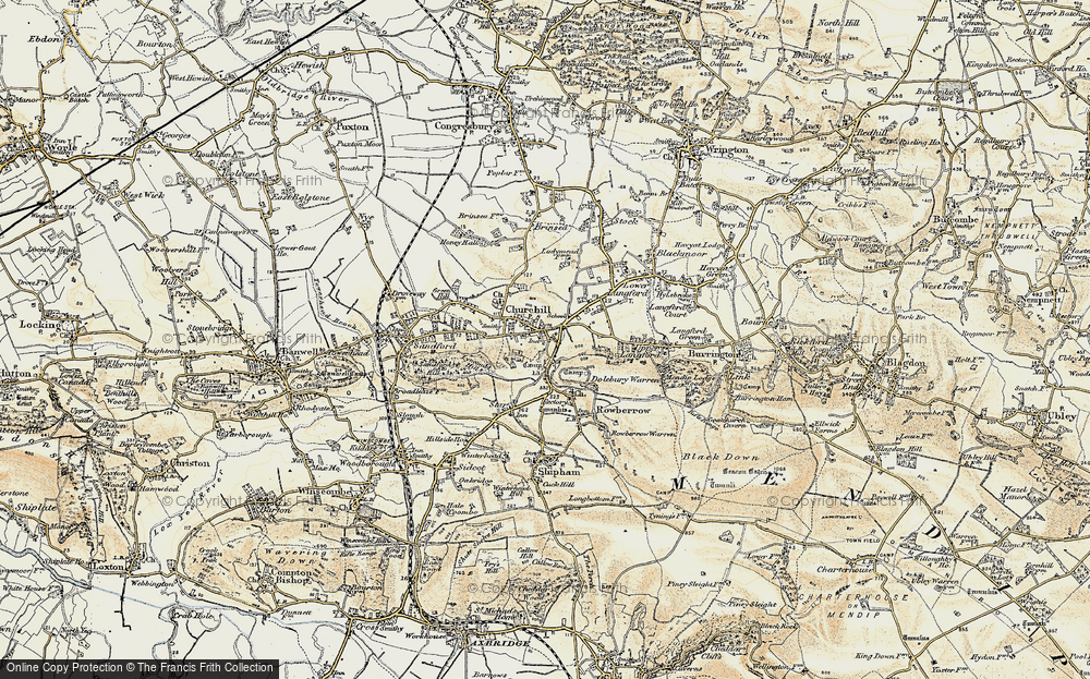 Old Map of Dinghurst, 1899-1900 in 1899-1900