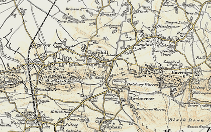 Old map of Dinghurst in 1899-1900