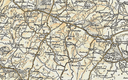 Old map of Dingleden in 1898