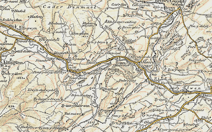 Old map of Dinmael in 1902-1903