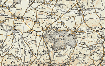 Old map of Dinnington in 1898-1899