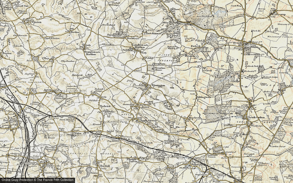 Old Map of Dinnington, 1902-1903 in 1902-1903