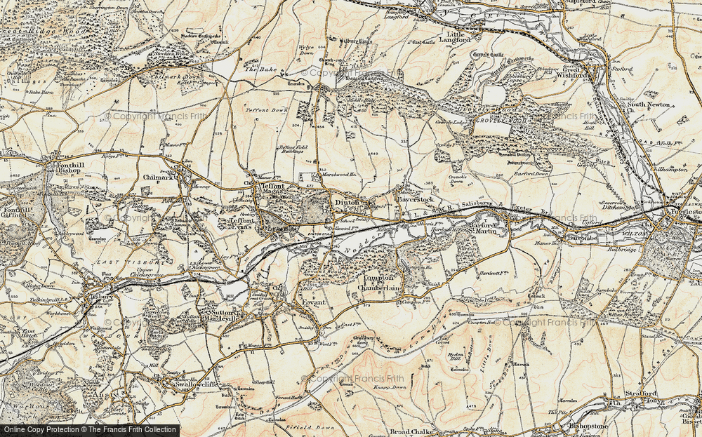 Old Map of Dinton, 1897-1899 in 1897-1899