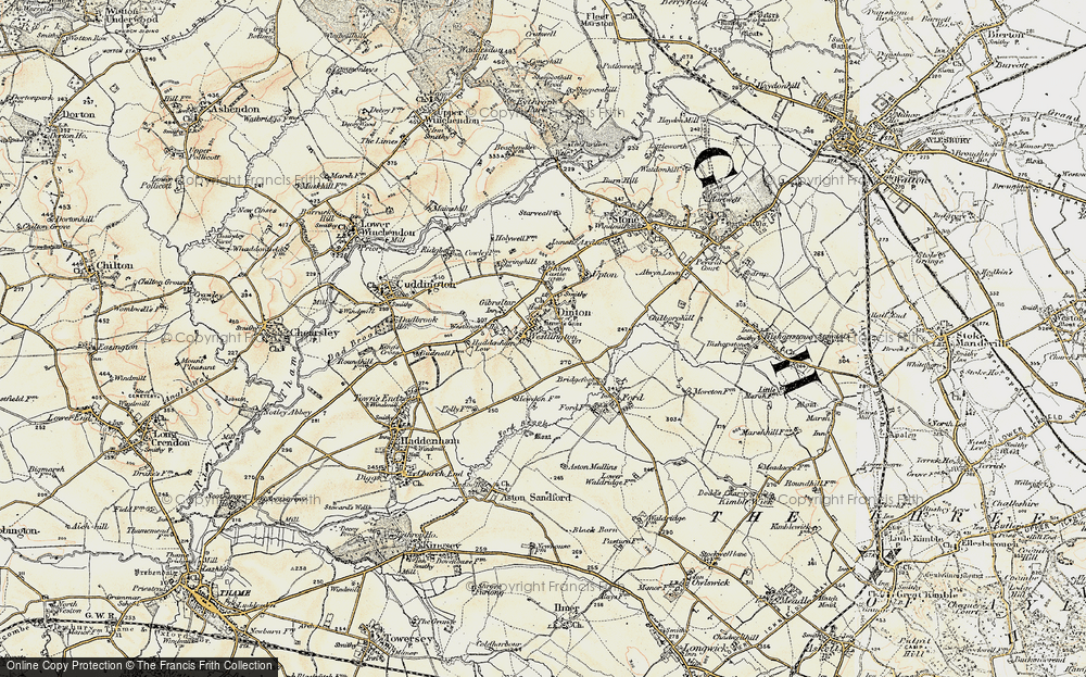 Old Map of Dinton, 1898 in 1898