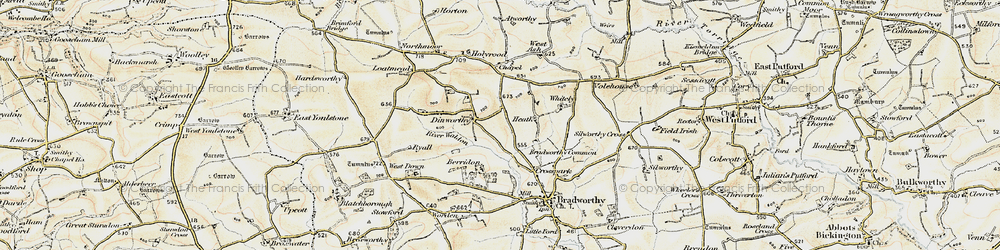 Old map of Dinworthy in 1900