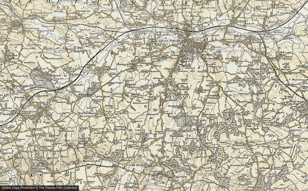 Old Map of Dipford, 1898-1900 in 1898-1900