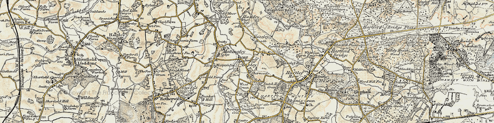 Old map of Dipley in 1897-1909