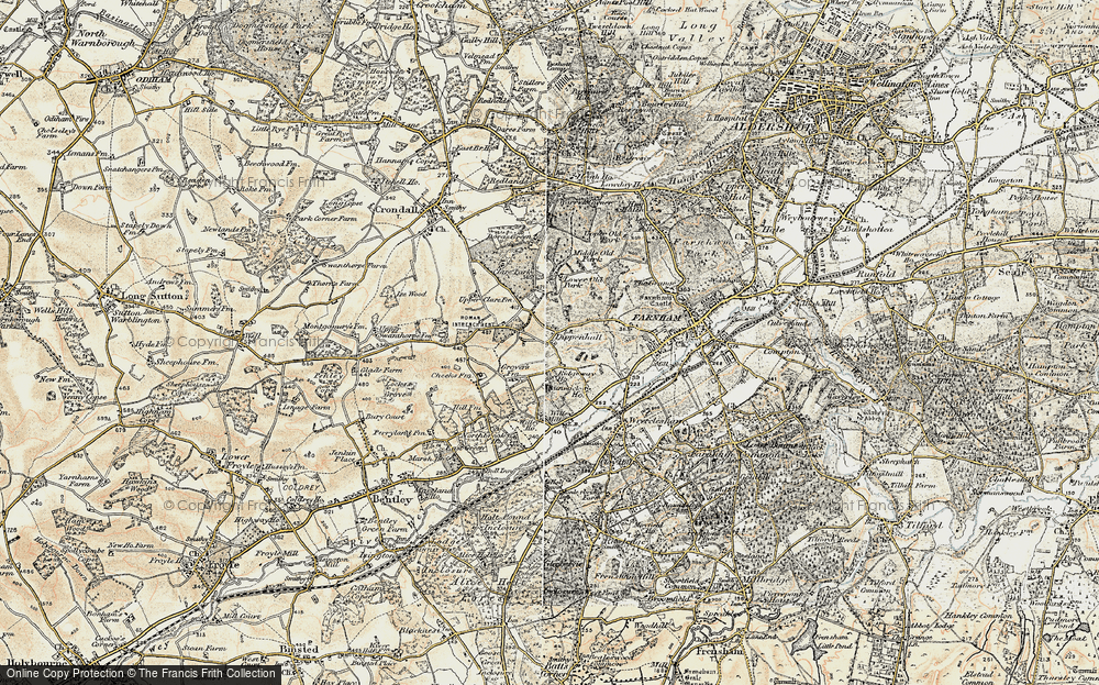 Old Map of Dippenhall, 1898-1909 in 1898-1909