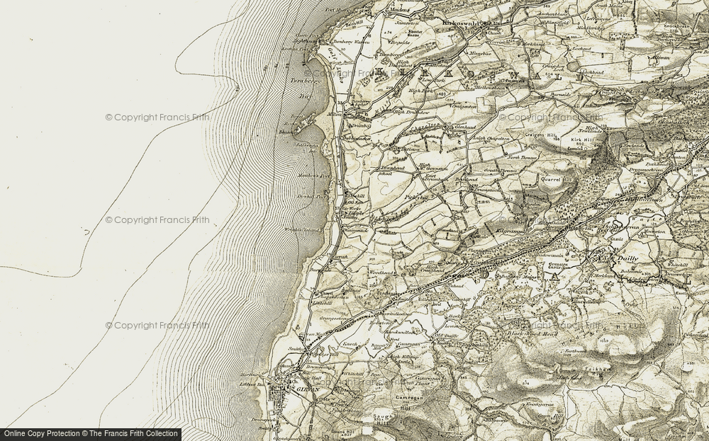 Old Map of Dipple, 1905 in 1905