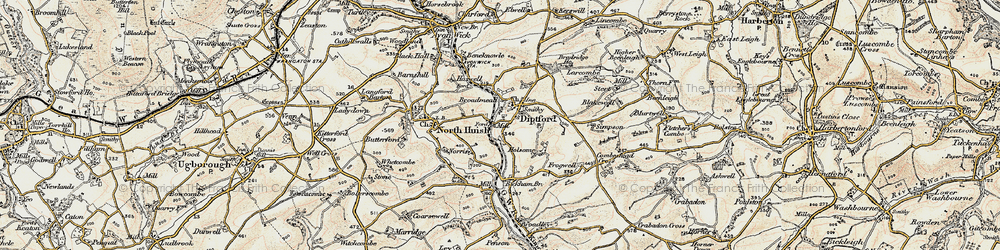 Old map of Bradridge Ho in 1899