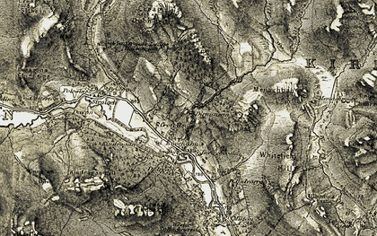 Old map of Blàr Achaidh in 1907-1908