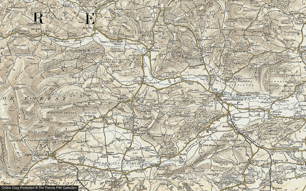 Old Map of Historic Map covering Beggar's Bush in 1900-1903