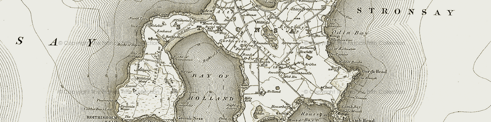 Old map of Bight of Aith in 1911-1912