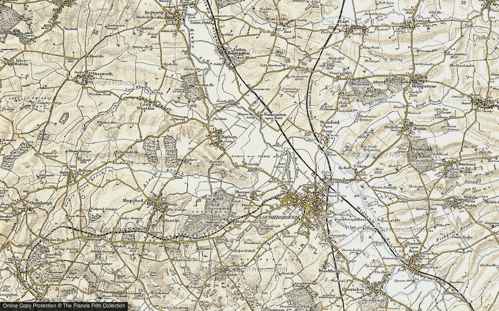 Old Map of Dishley, 1902-1903 in 1902-1903