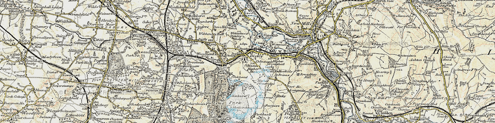 Old map of Disley in 1902-1903