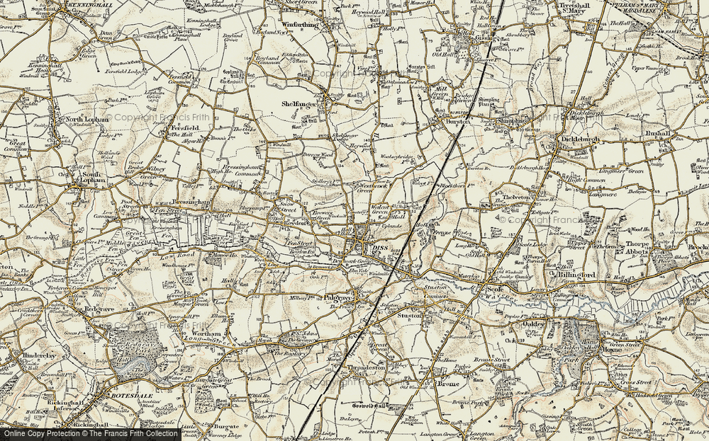 Old Map of Diss, 1901-1902 in 1901-1902