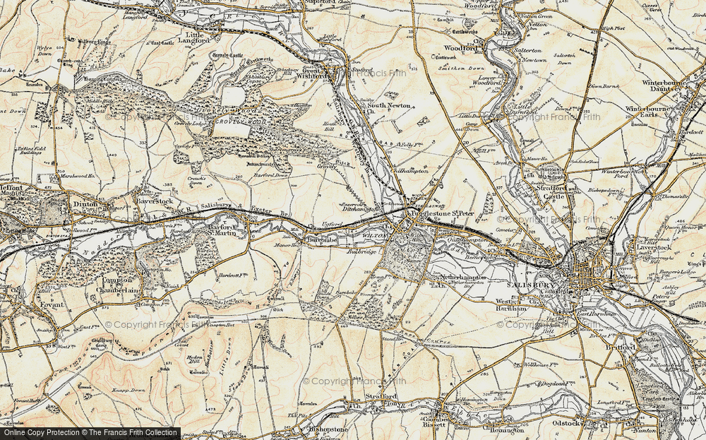 Old Map of Ditchampton, 1897-1899 in 1897-1899