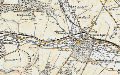Old map of Ditchampton in 1897-1899