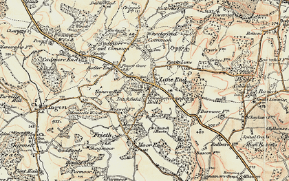 Old map of Ditchfield in 1897-1898