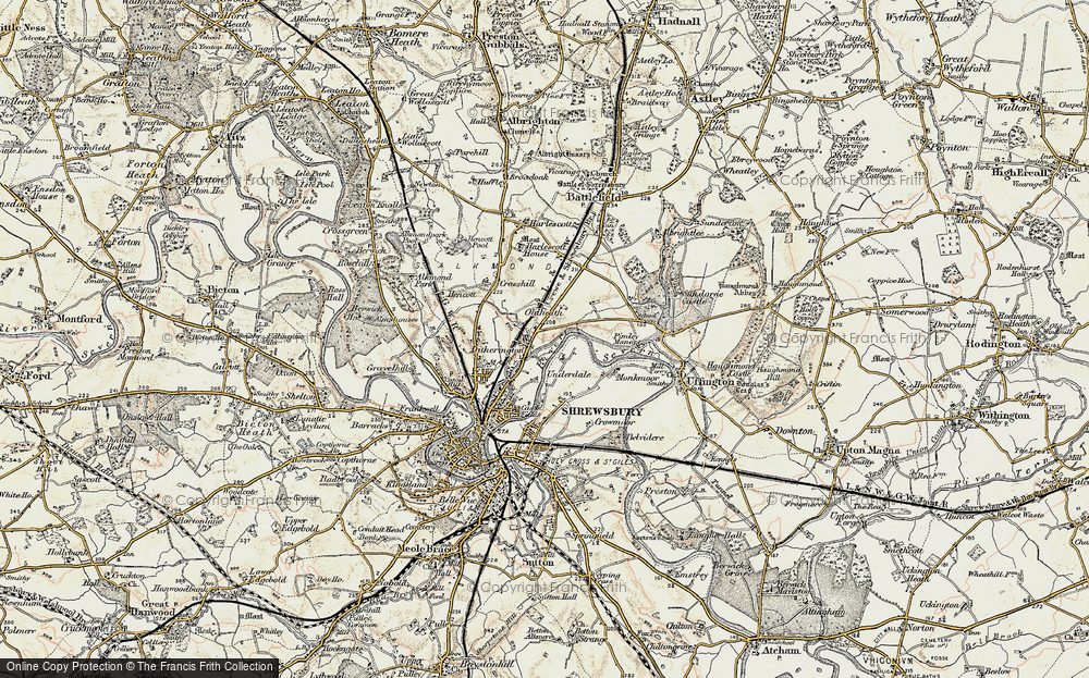 Old Map of Ditherington, 1902 in 1902