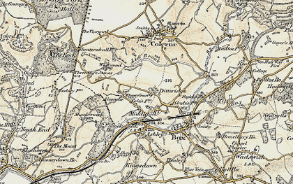 Old map of Ditteridge in 1899