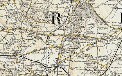 Old map of Dobs Hill in 1902-1903