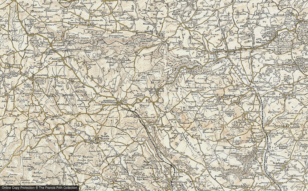 Old Map of Doccombe, 1899-1900 in 1899-1900