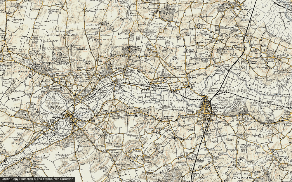 Old Map of Dockeney, 1901-1902 in 1901-1902