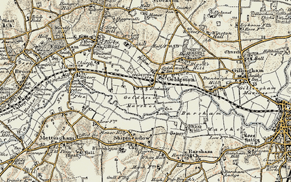 Old map of Dockeney in 1901-1902