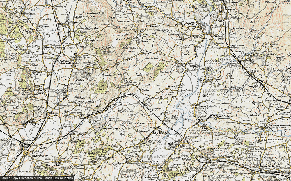 Old Map of Historic Map covering Beckerthwaite Beck in 1903-1904
