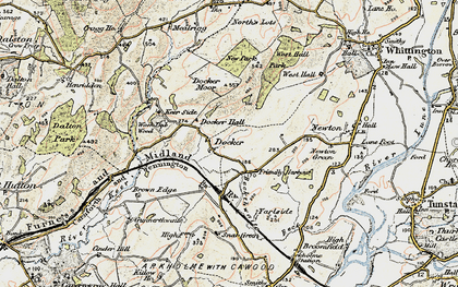 Old map of Beckerthwaite Beck in 1903-1904