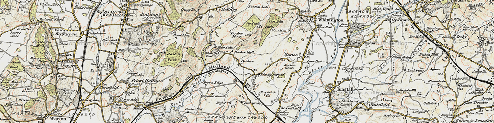 Old map of Beckerthwaite Beck in 1903-1904