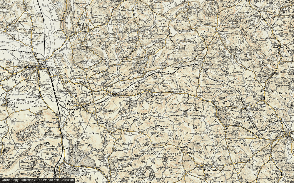 Old Map of Docklow, 1899-1902 in 1899-1902