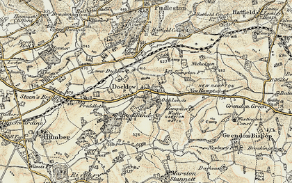 Old map of Docklow in 1899-1902