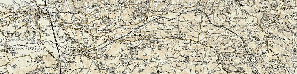 Old map of Docklow in 1899-1902