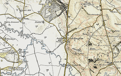 Old map of Bluntie Well in 1901-1903