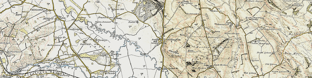 Old map of Doddington in 1901-1903