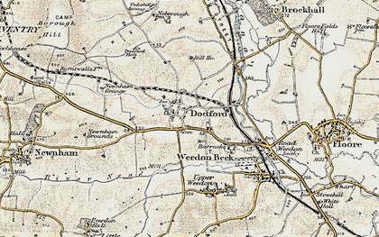 Old map of Dodford in 1898-1901