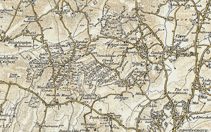 Old map of Dodford in 1901-1902