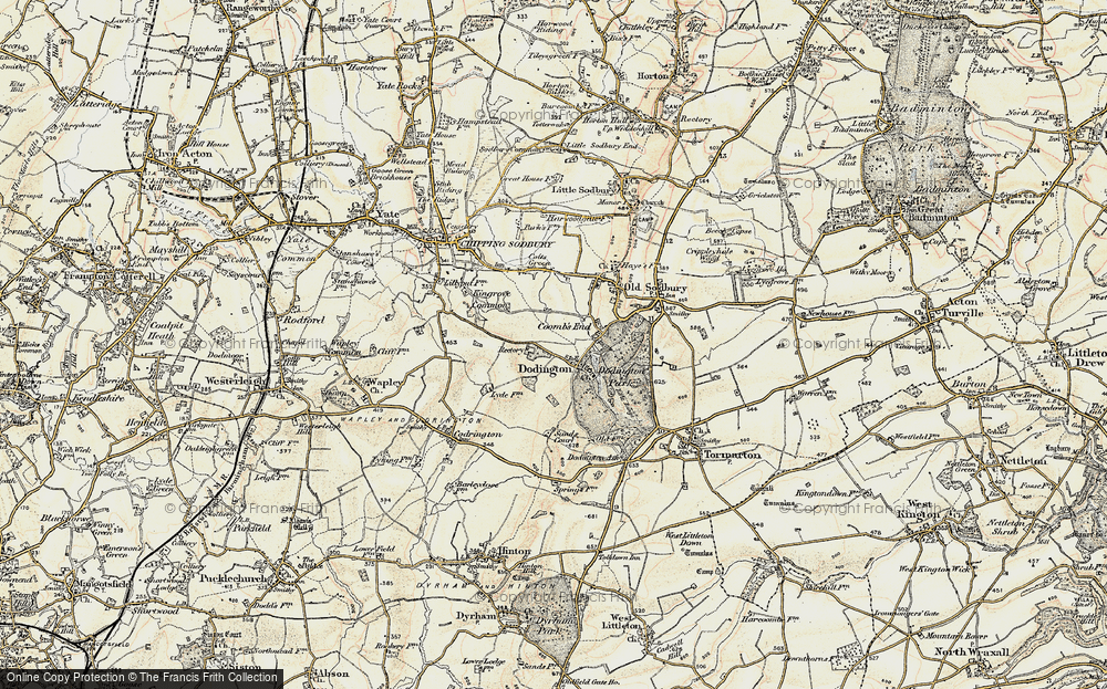 Old Map of Dodington, 1898-1899 in 1898-1899