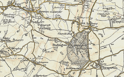 Old map of Dodington in 1898-1899