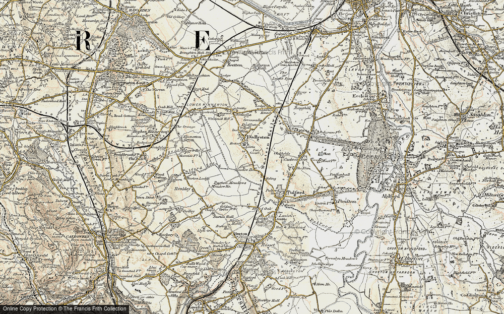 Old Map of Dodleston, 1902-1903 in 1902-1903